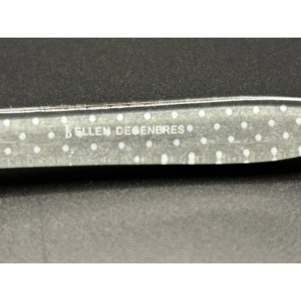 Ellen DeGeneres Addison CRY Clear Polka Dot Eyeglass Frames 46-25-142 Round